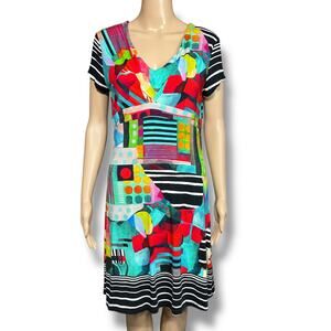 Simply Art by Dolcezza Womens Relaxing in Red Dress Gina Starvolt Pullover Med